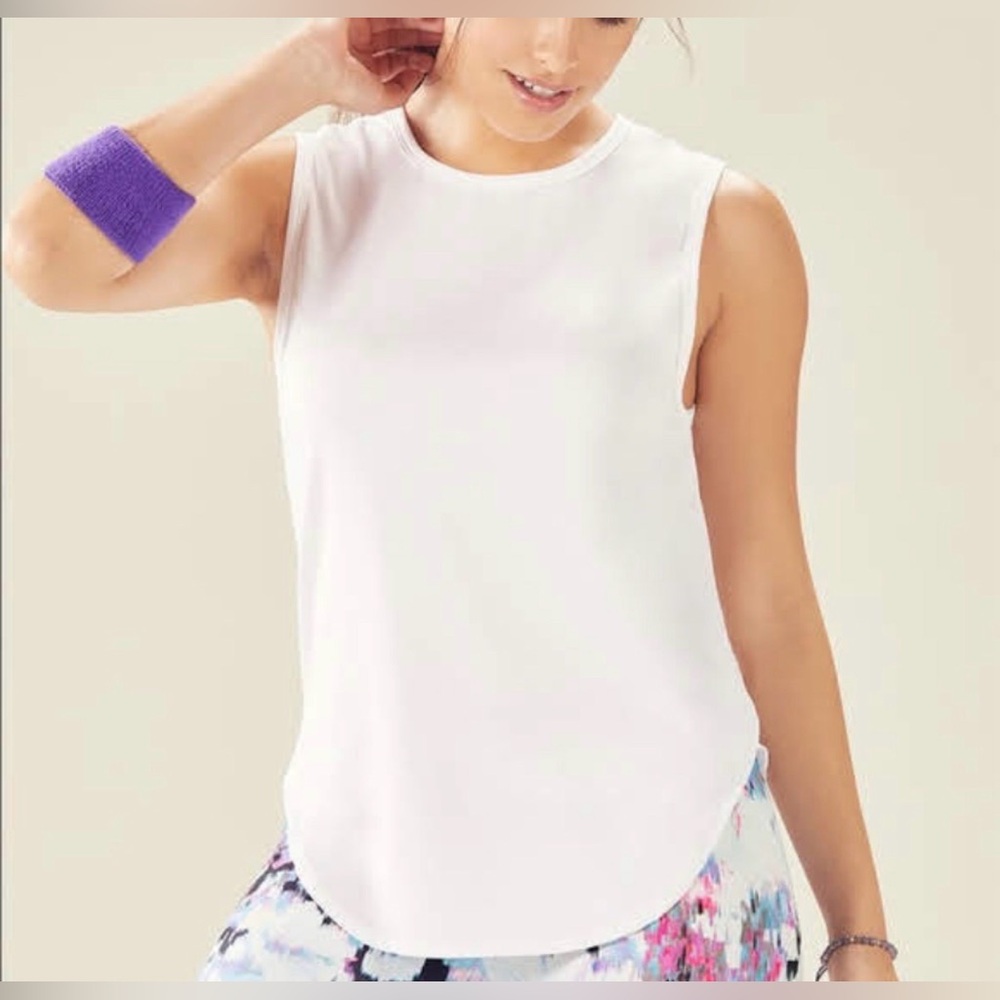 Fabletics Trisha Tank Yoga,Run Athleisure  White Medium
